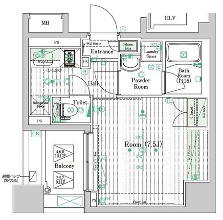 ブライズ住吉DUEの物件間取画像